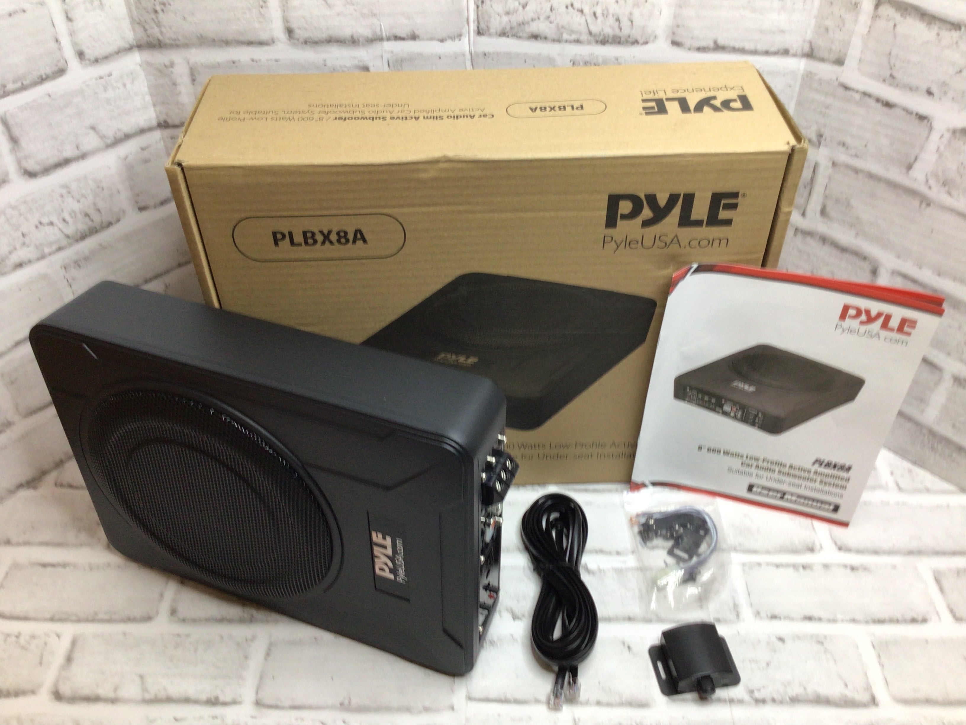 Pyle PLBX8A 8-Inch Low-Profile Amplified Subwoofer System - 600 Watt Compact (8081906204910)
